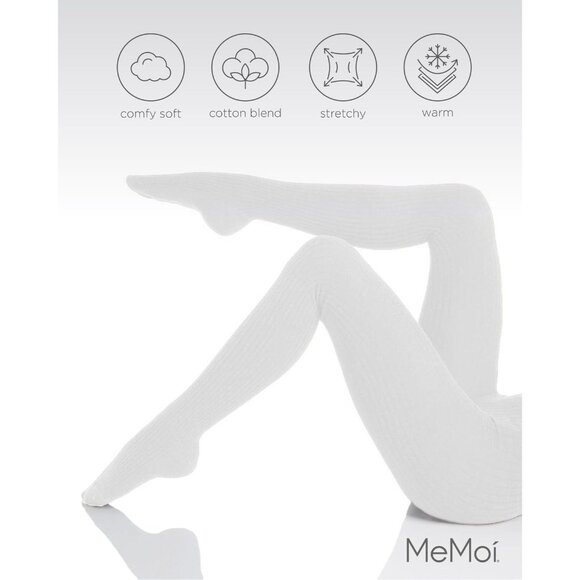 Cotton-Spandex Ribbed Tights for Women Cozy Warm Fall Winter Stylish - Picture 5 of 8